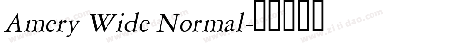 Amery Wide Normal字体转换